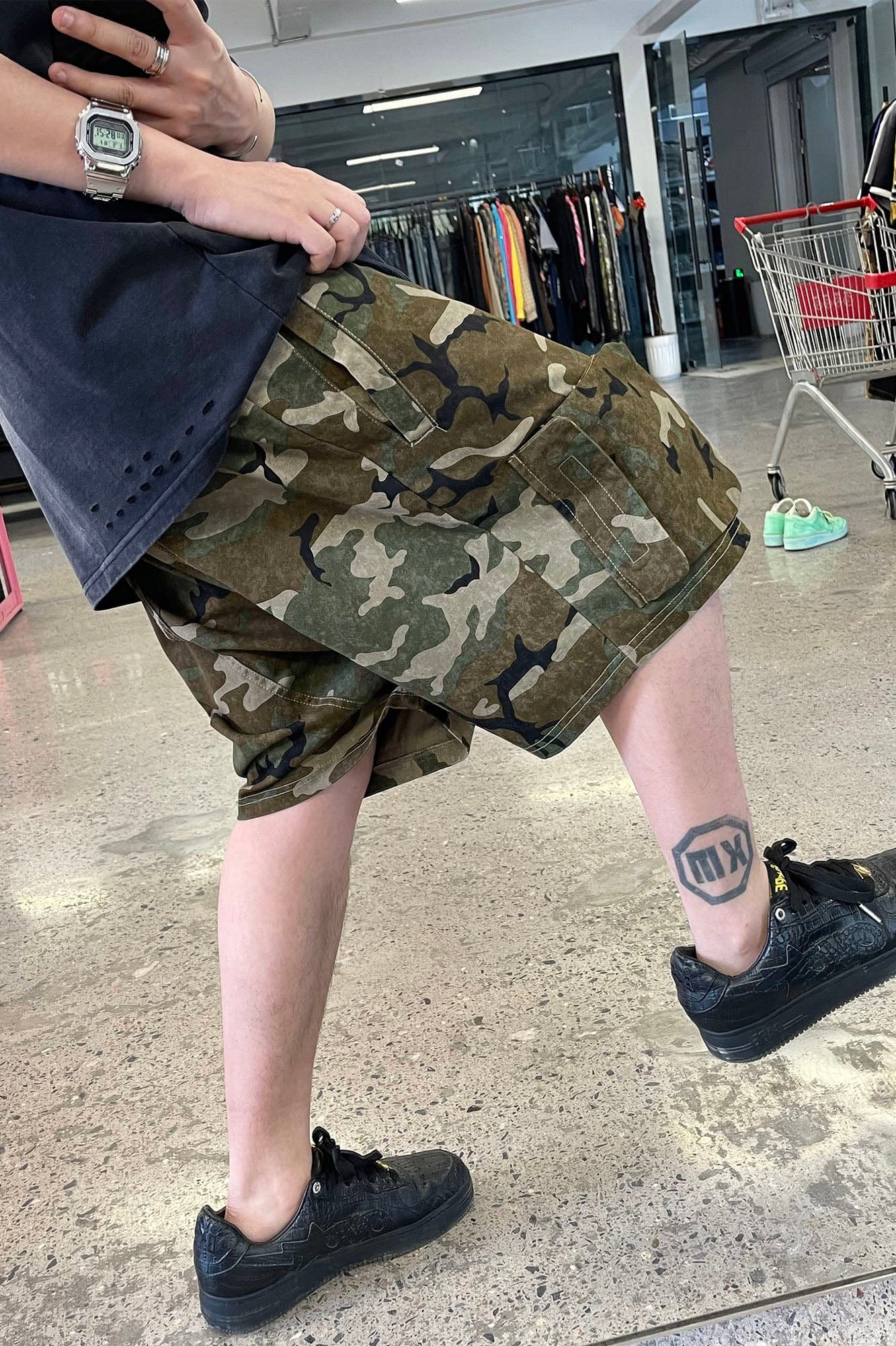 ME DA IGUAL Utility Camo Drawstring Shorts