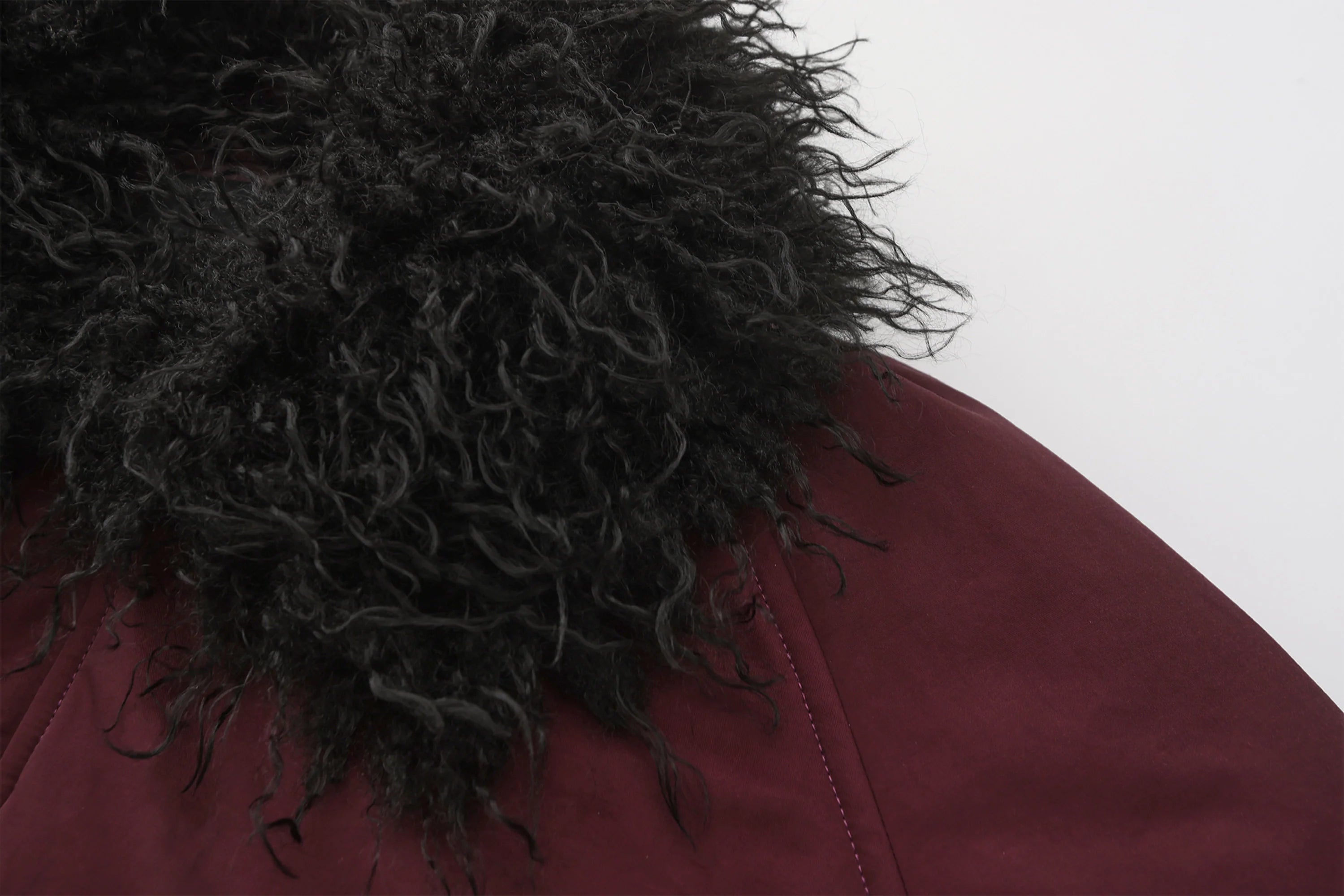 VANN VALRENCE Faux-Fur Collar Puffer Bomber Jacket