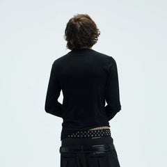 WHISTLEHUNTER Asymmetric Slim Long-Sleeve T-Shirt