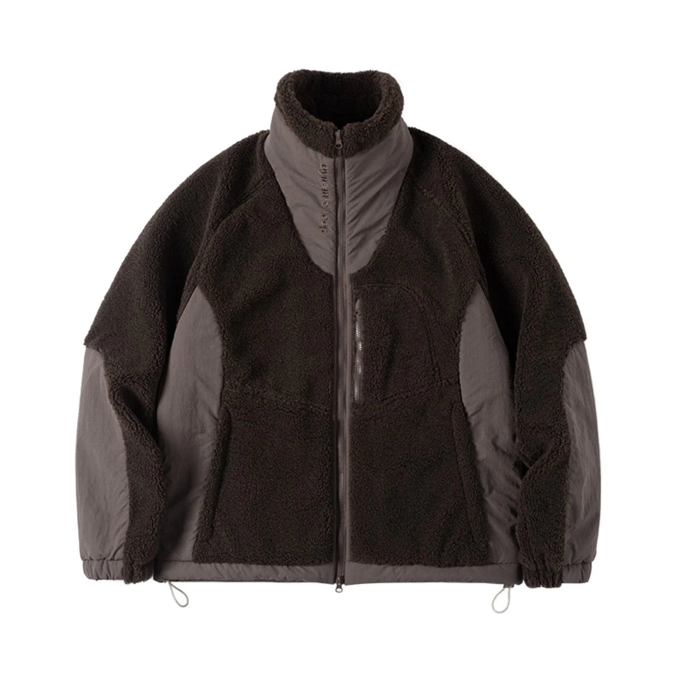 ENSHADOWER Spliced High-Collar Fleece Jacket