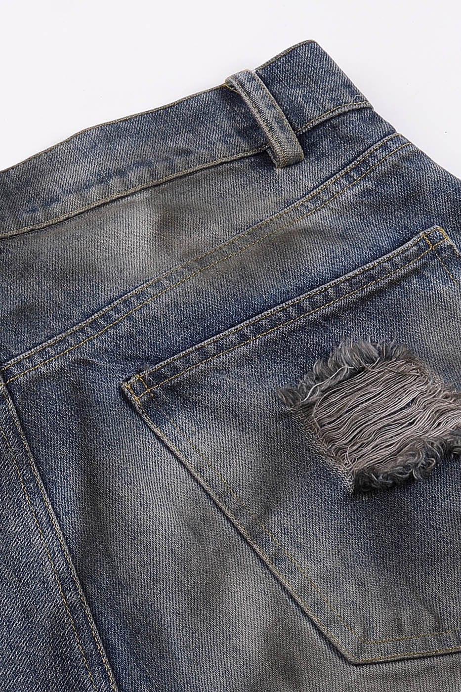 DND4DES Distressed Dusty Flared Jeans
