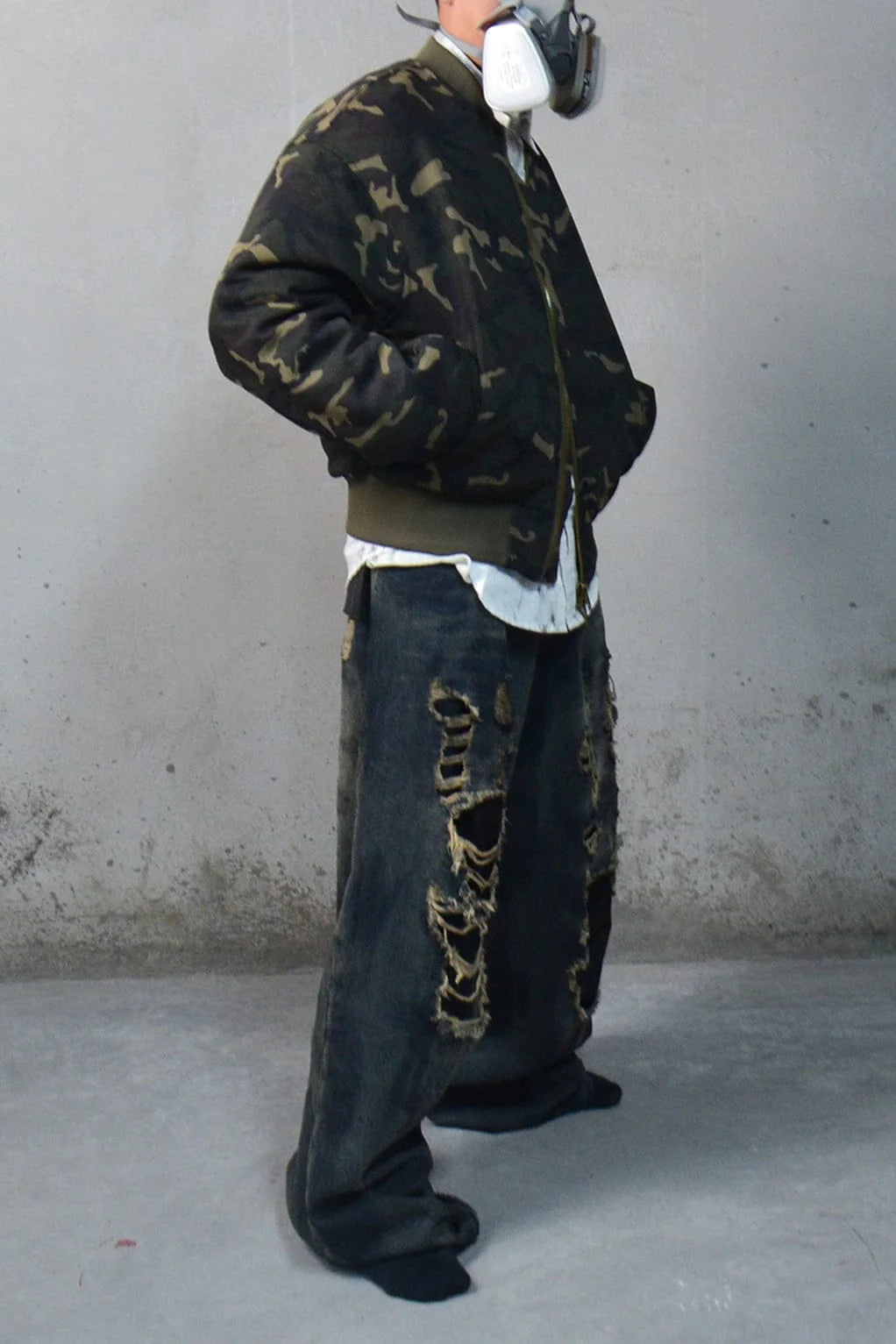 LUUUCAM Classic Camo Bomber Jacket