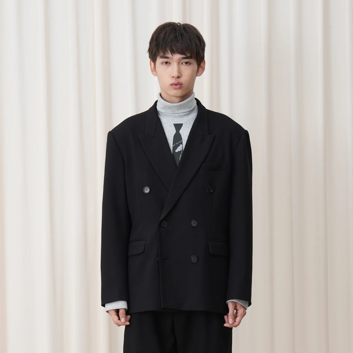 OUYANG WENJUN Classical Double-Breasted Oversized Blazer