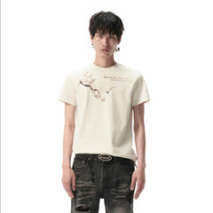 SAVAGEGROWTHWORLD Burnt Butterfly Graphic T-Shirt