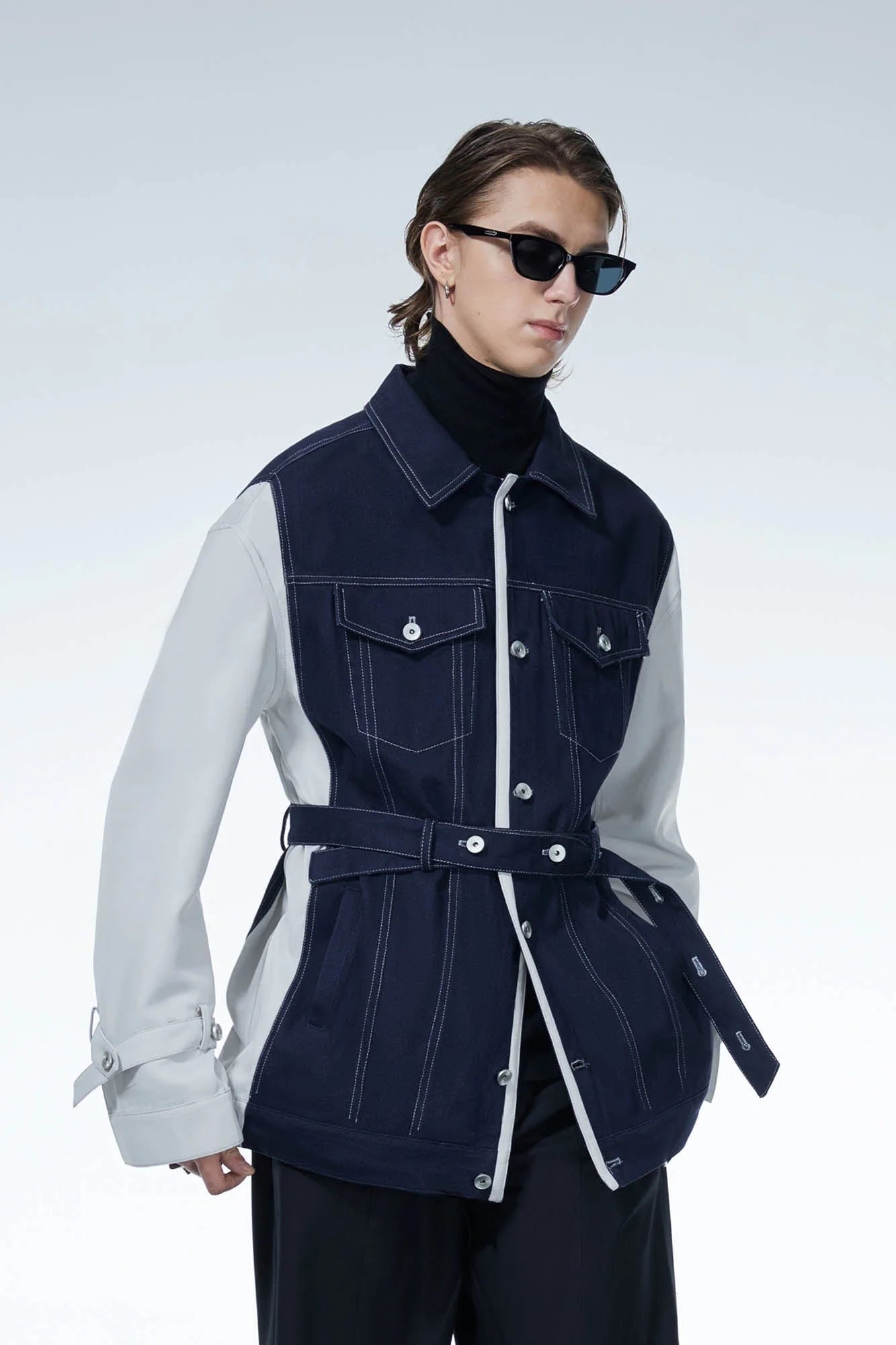 LOSTNFOUND Spliced Stitch Strappy Jacket