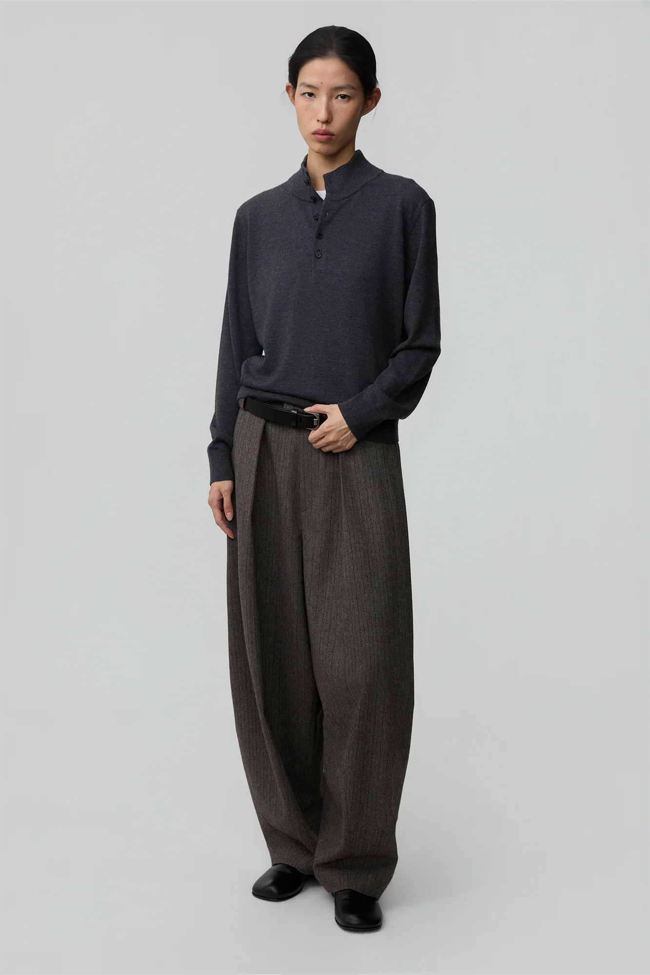 OPICLOTH Classic Elastic Waist Tapered Pants