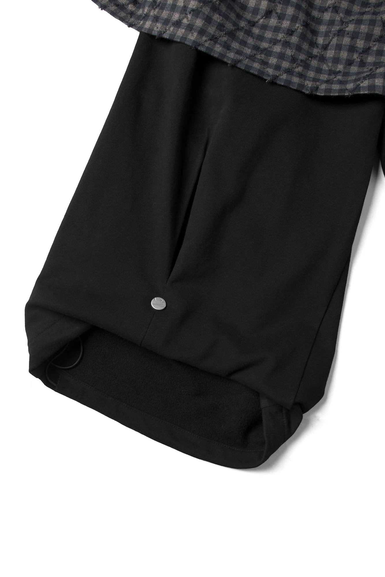 RELABEL Double Waistband Detachable Back Flap Oversized Sweatpants Black