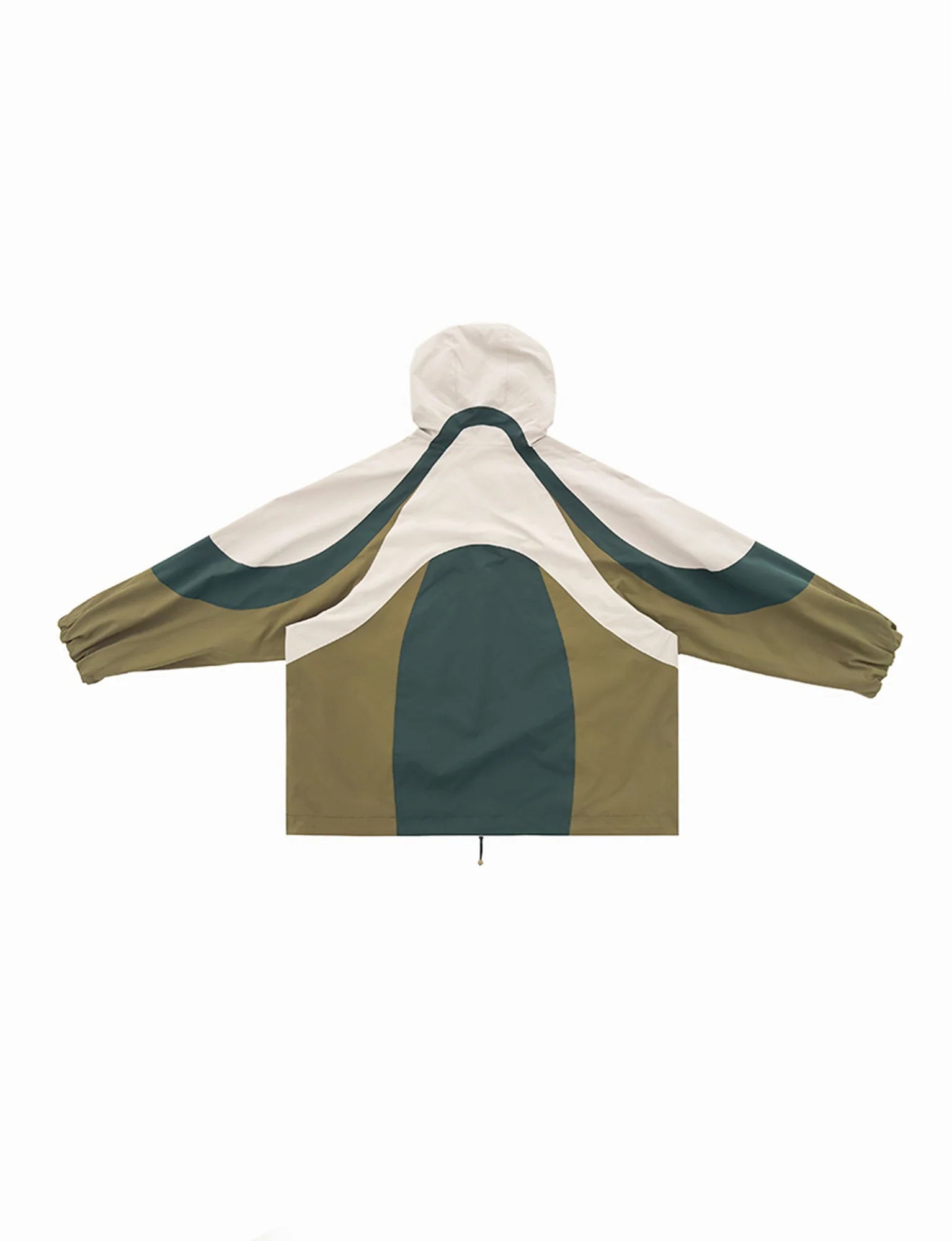 MIICHOUS Contrast Curved Panel Hooded Jacket
