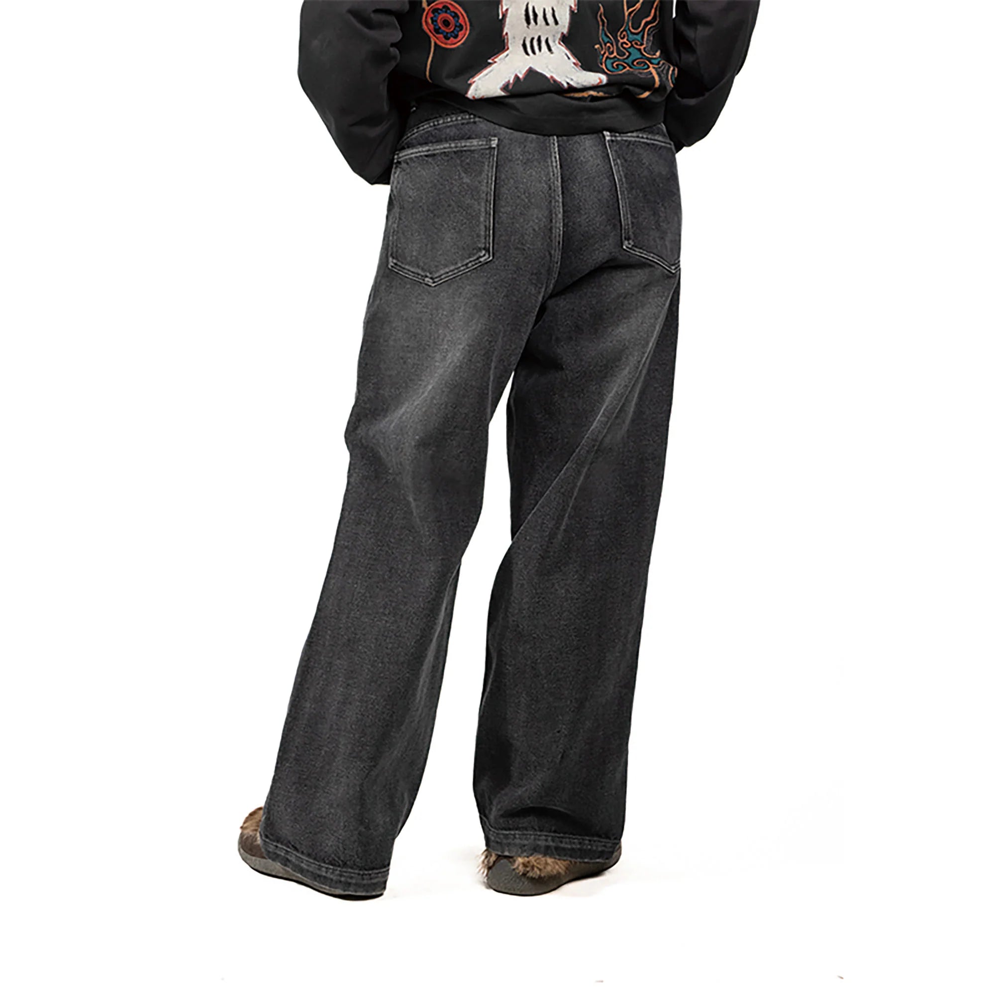 NERHI Classic Washed Straight-Leg Jeans