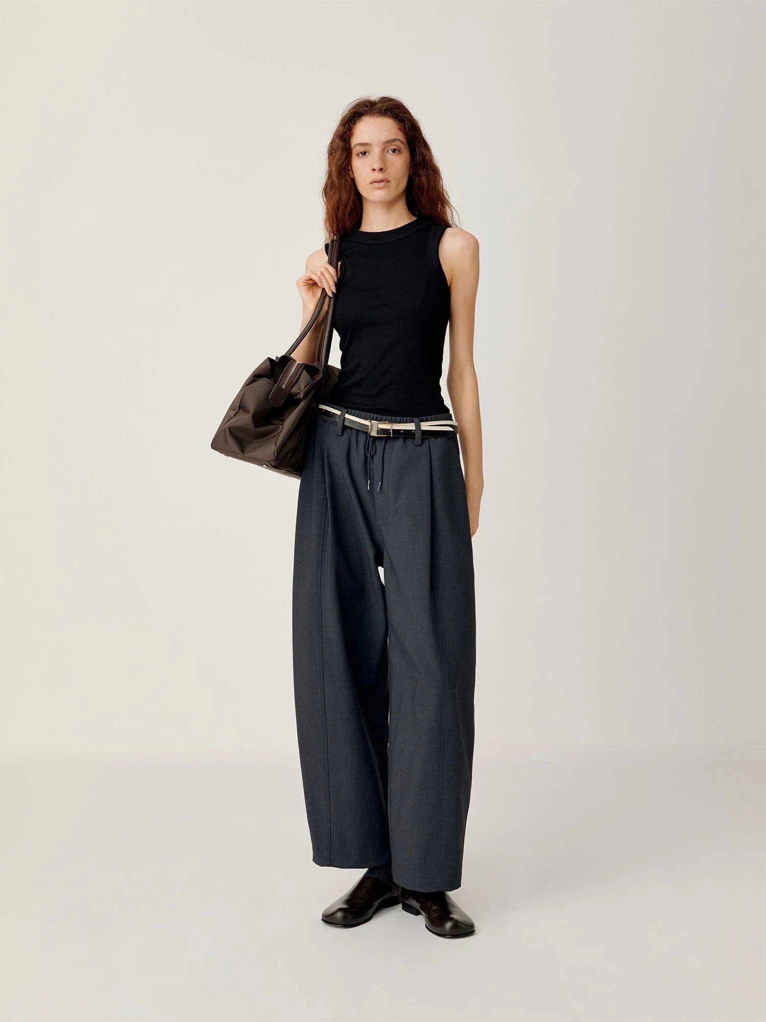 OPICLOTH Classic Drawstring Ankle Pants