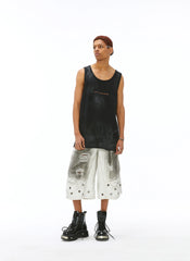 VANN VALRENCE Washed-Dyed Oversized Tank Top