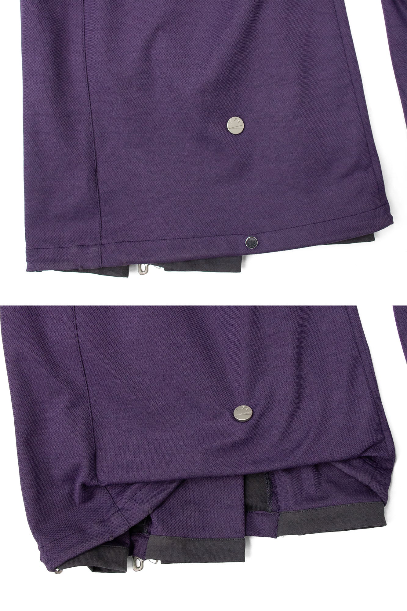 RELABEL Layered Multi-Zip Drawstring Sweatpants Purple