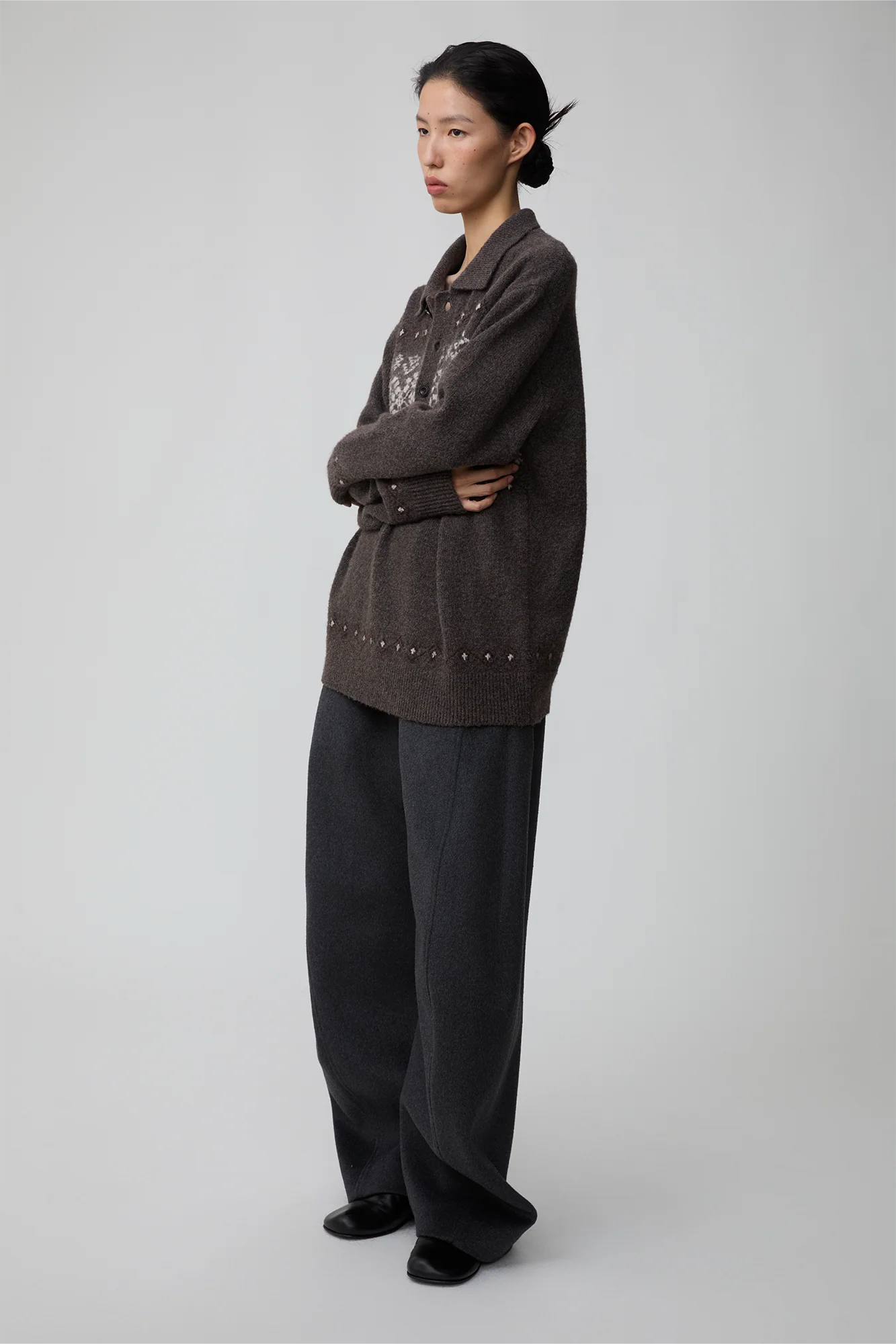 OPICLOTH Essential Wool-Blend Barrel Pants