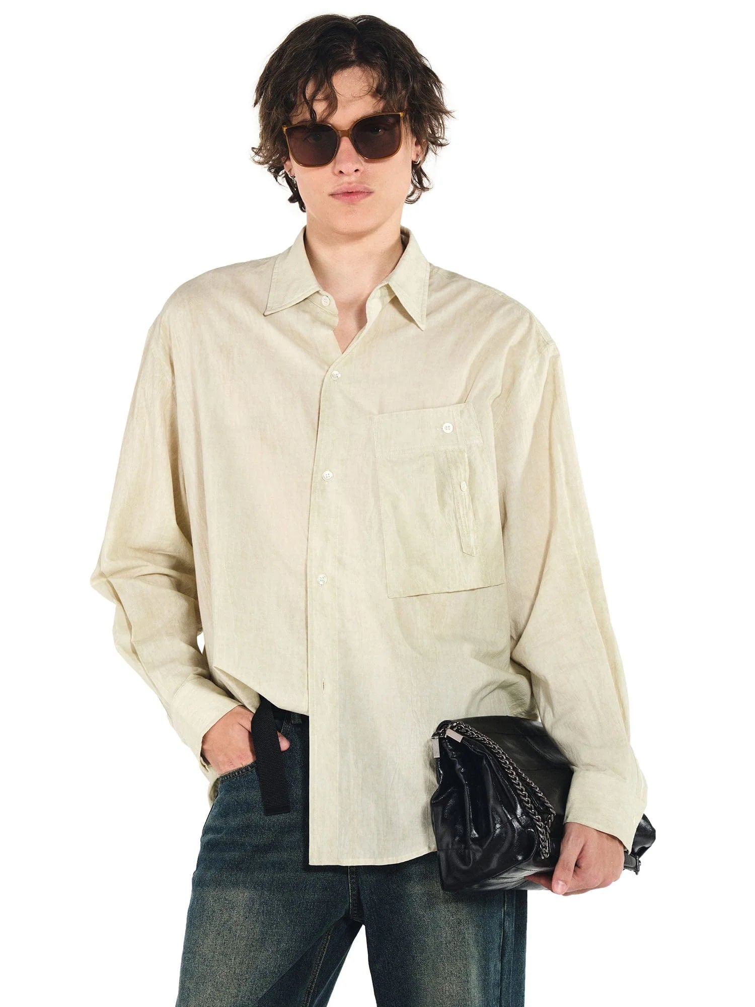 OVERLAPS Essential Crinkled Pocket Shirt