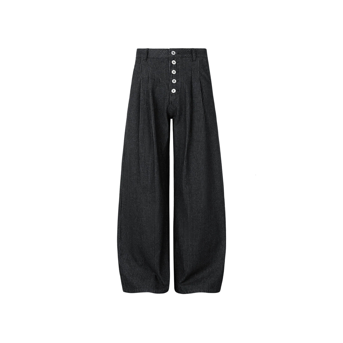 OKAYTHXBYE Classic Pleated Wide-Leg Jeans
