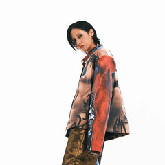 EMBRYO Cyber Totemic Muscle Faux Leather Jacket