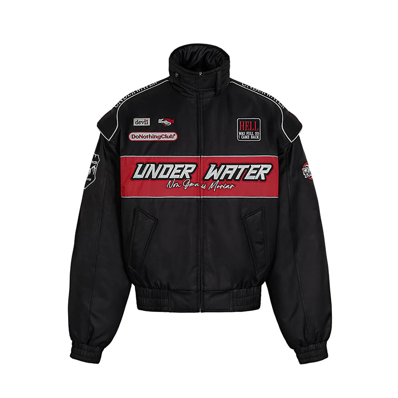 UNDERWATER Hell Racer Embroidered Padded Bomber