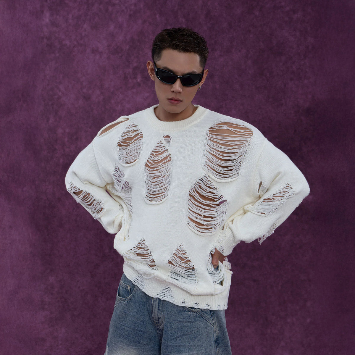 CLP Ripped Oversized Sweater