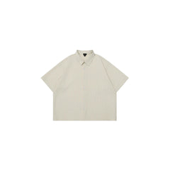 OVDY Striped Seersucker Half Shirt