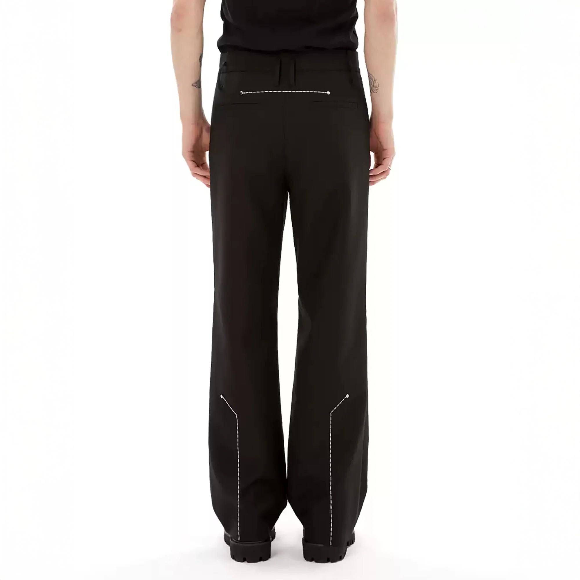 TIWILLTANG Rivet Stitch Embroidered Straight-Leg Pants