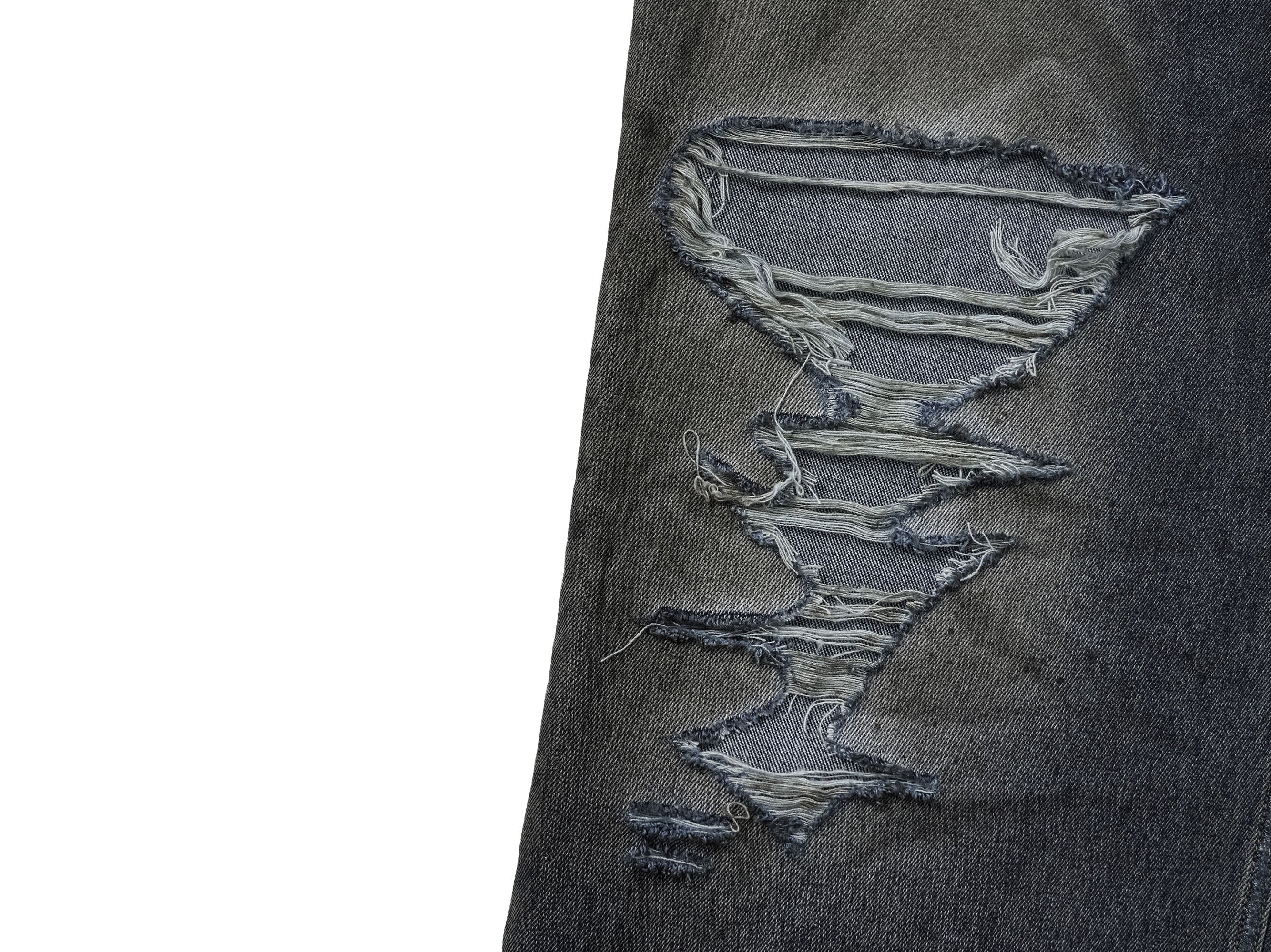 UNDERWATER Muddy Ripped Baggy Jeans