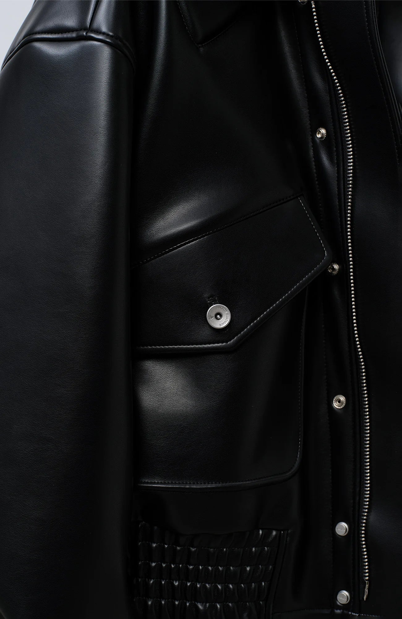 FACEONLAB Arm-Patched Bomber Oversized Jacket