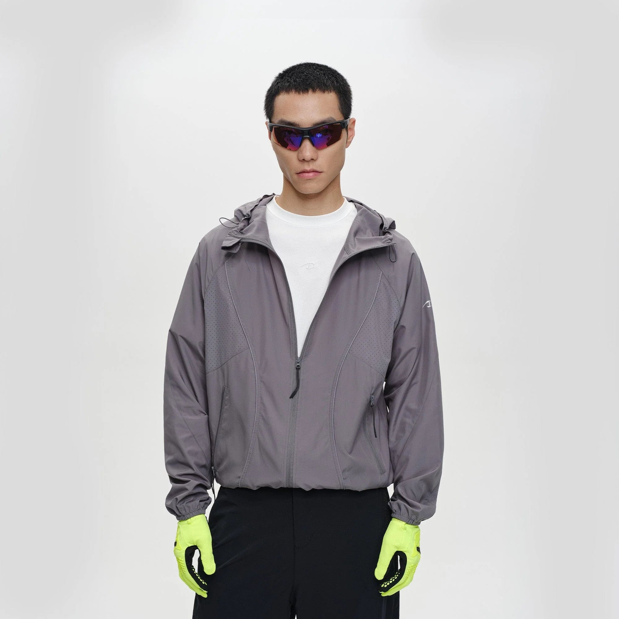 CATSSTAC Spliced Laser-Perforated Waterproof UV Production Hooded Jacket