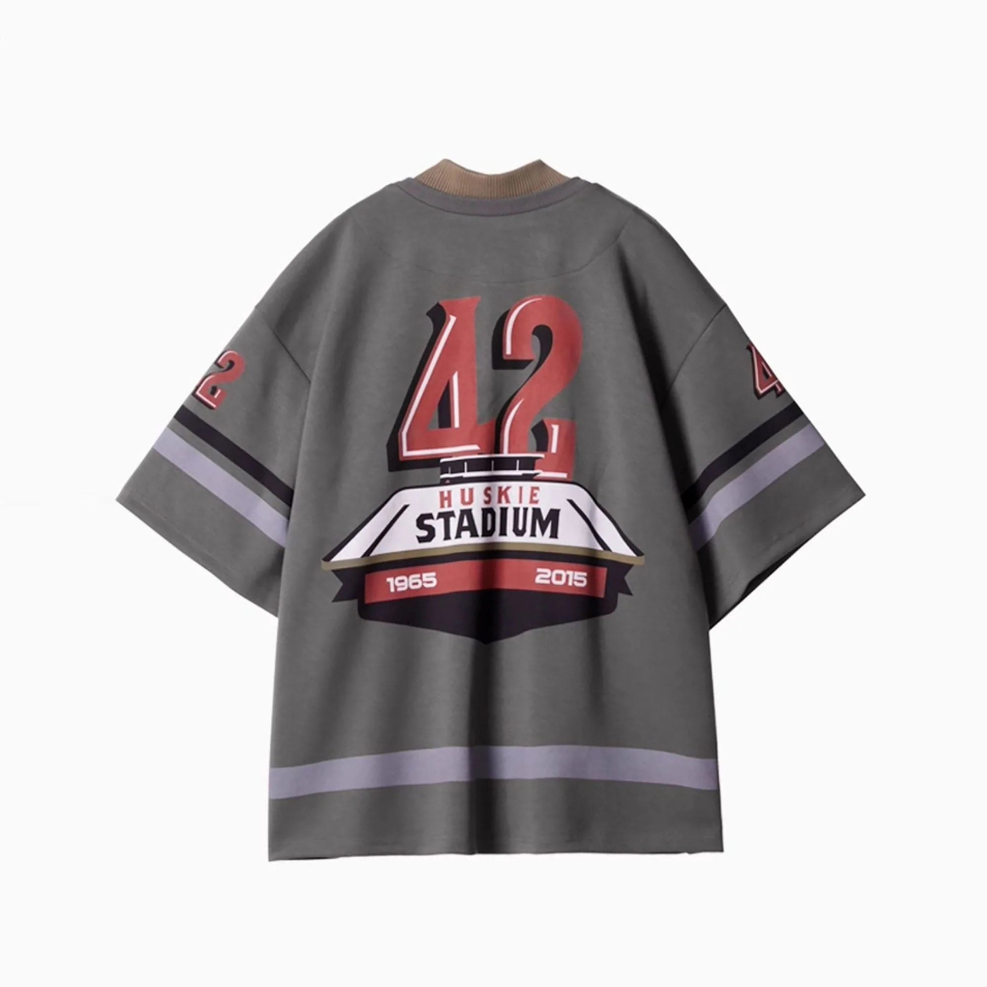 ERROR CODE ROBOT Varsity Layered Collar Oversized Huskie Tee