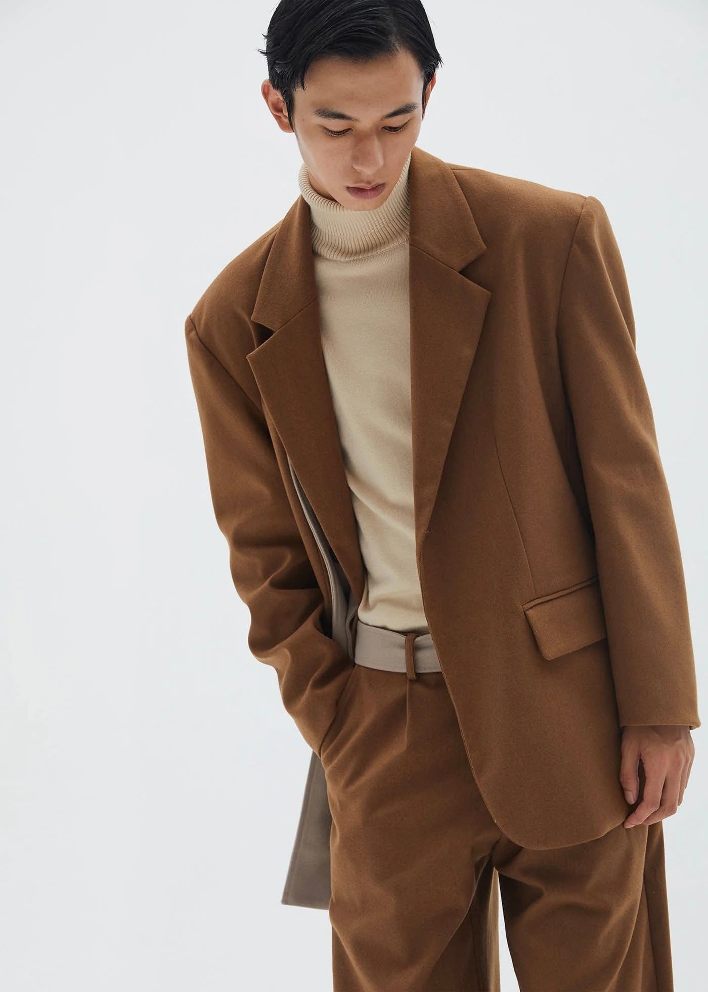 LEONSENSE Spliced Oversized Suit Jacket