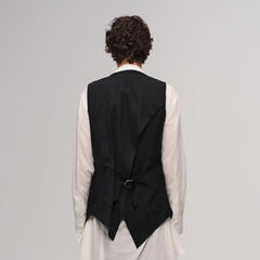 ILNya Nieternite Nifutur Distressed Frayed Petal-Collar Vest