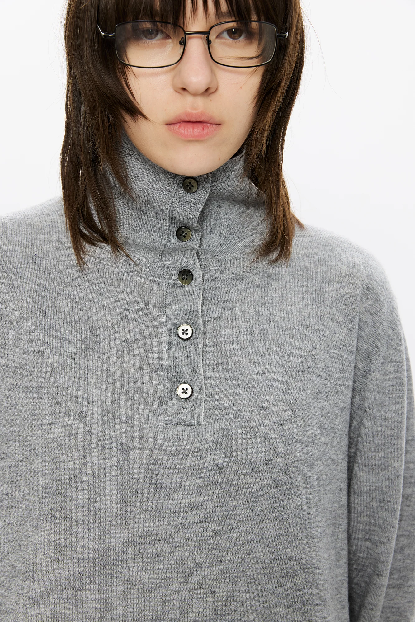 KREATE Double-Collar Wool-Blend Knit Polo