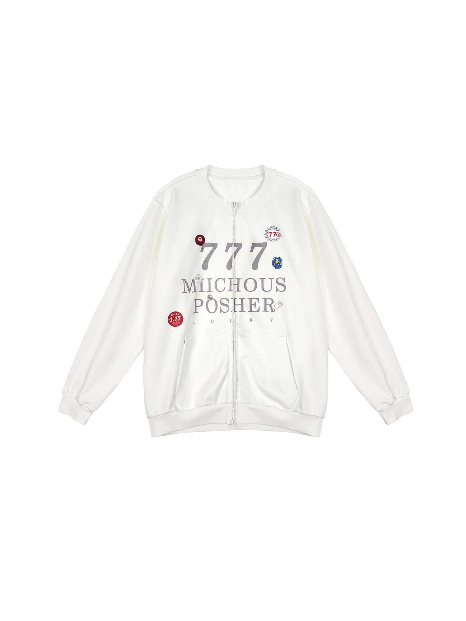 MIICHOUS Lucky 777 Graphic Zip Sweatshirt