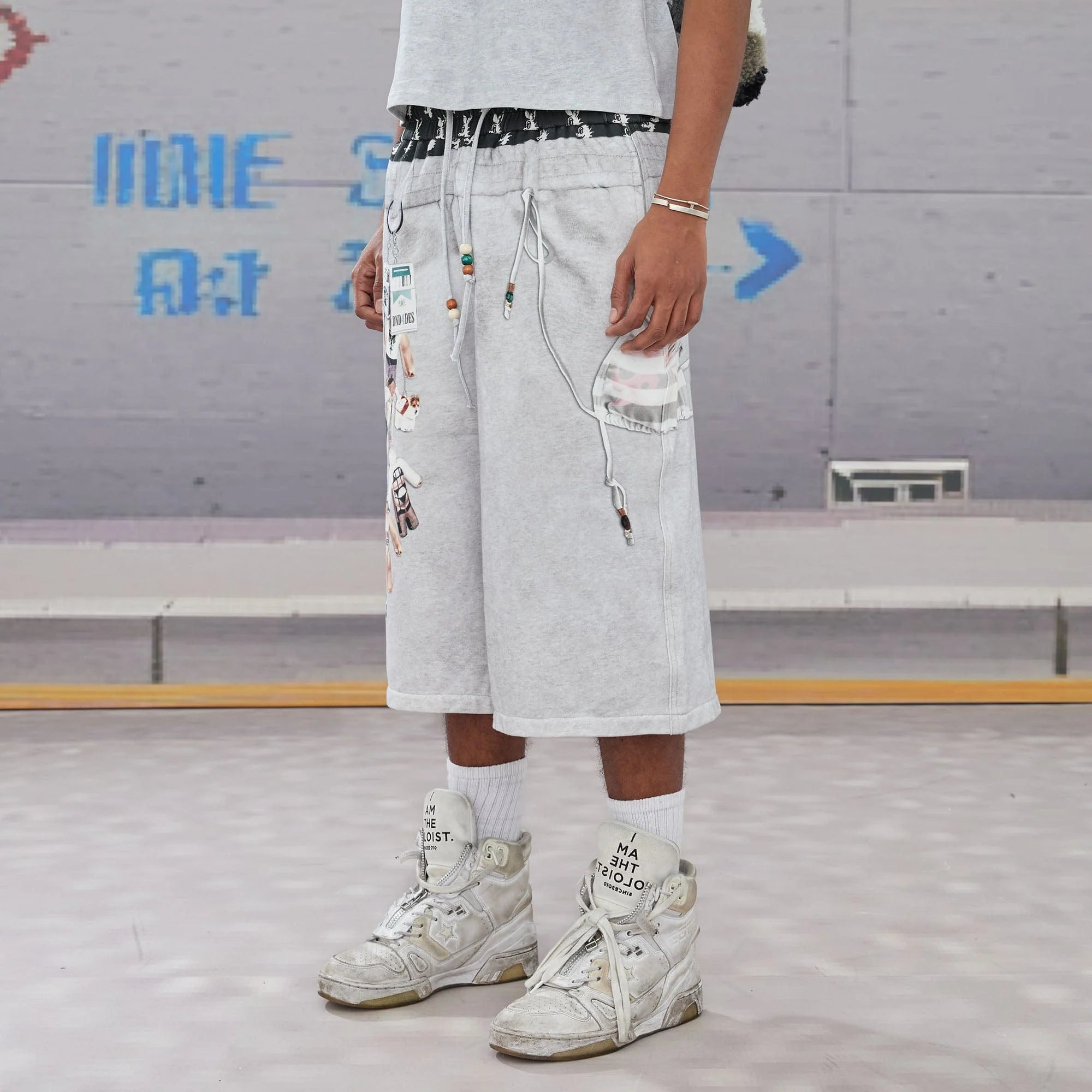 DND4DES Keychain Double-Waist Graphics Shorts