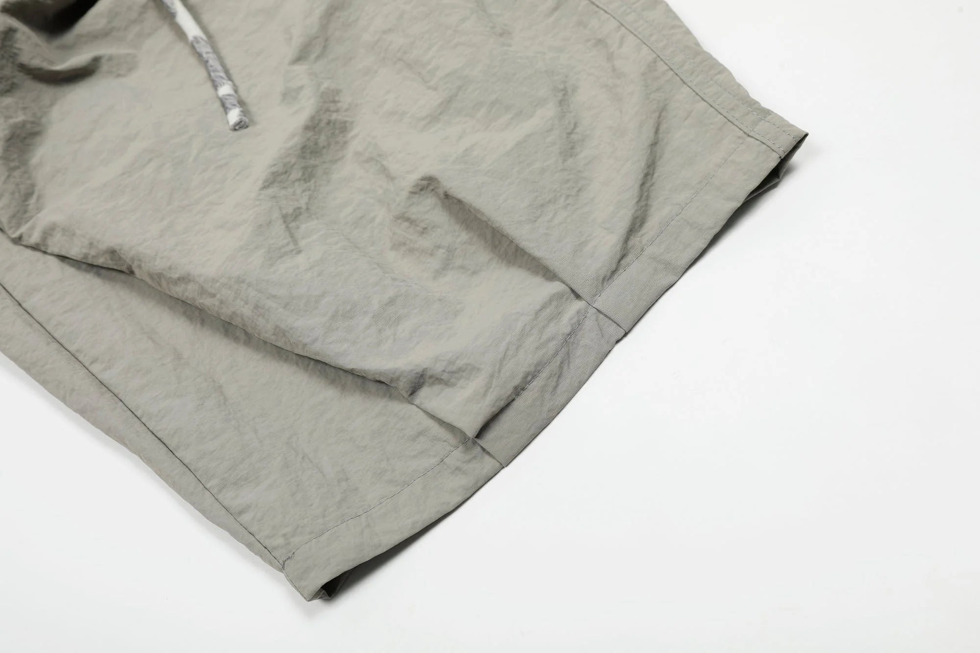 CLP Layered Crinkled Waist-Panel Parachute Pants