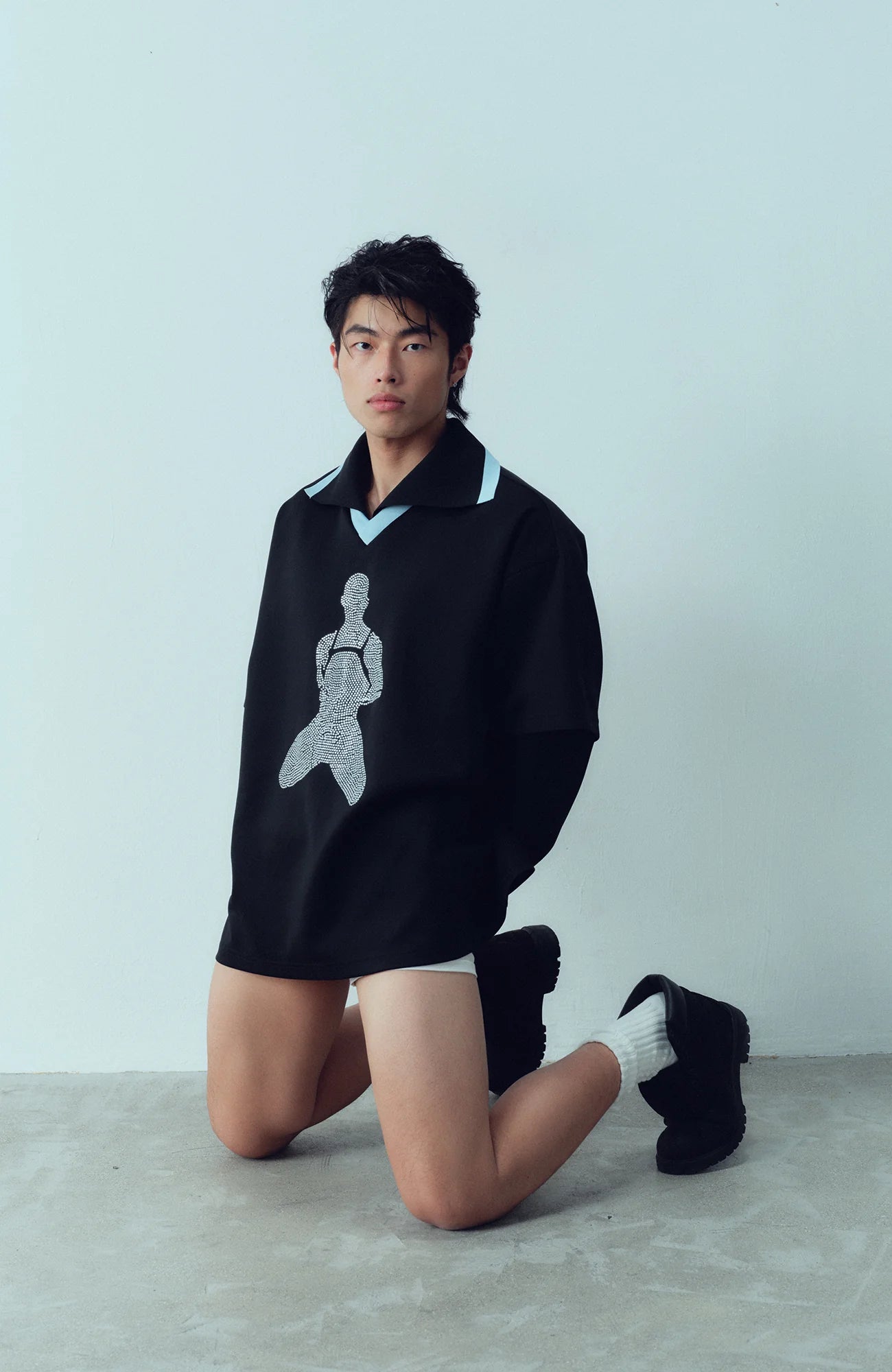 KADAKADA Diamond Graphic Layered Jersey