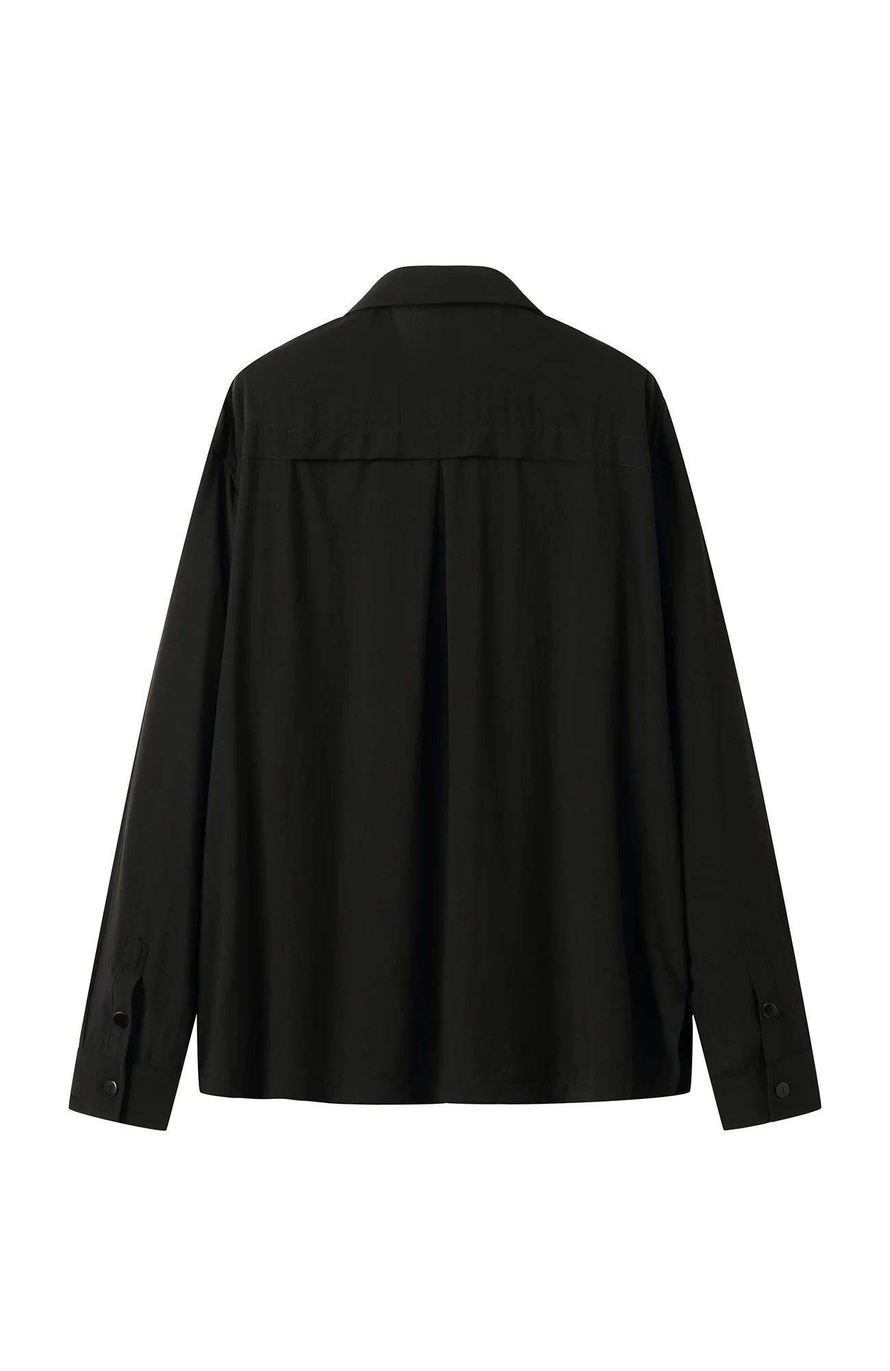 MOITIEDEPETALE Graphic Double-Layered Striped Shirt