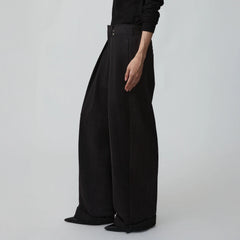 OPICLOTH Double-Pleated Mini-Check Trousers