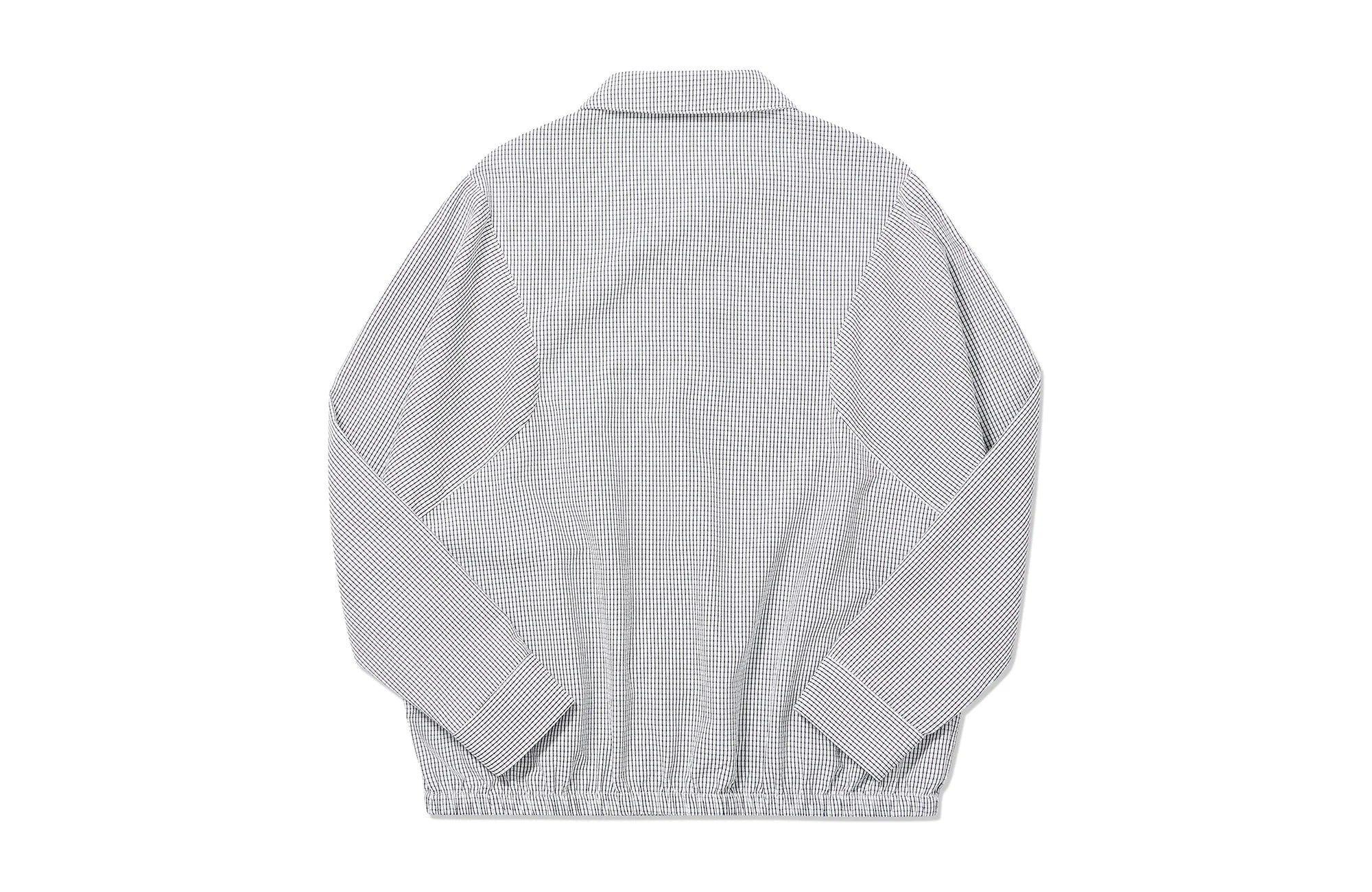 7440 37 1 Grid Check Batwing Sleeves Shirt