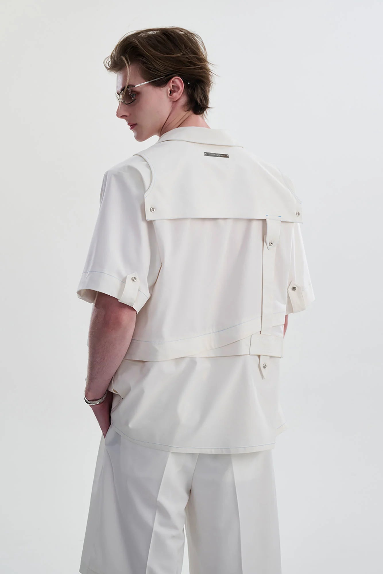 TIWILLTANG Contrast Stitch Detachable Shirt