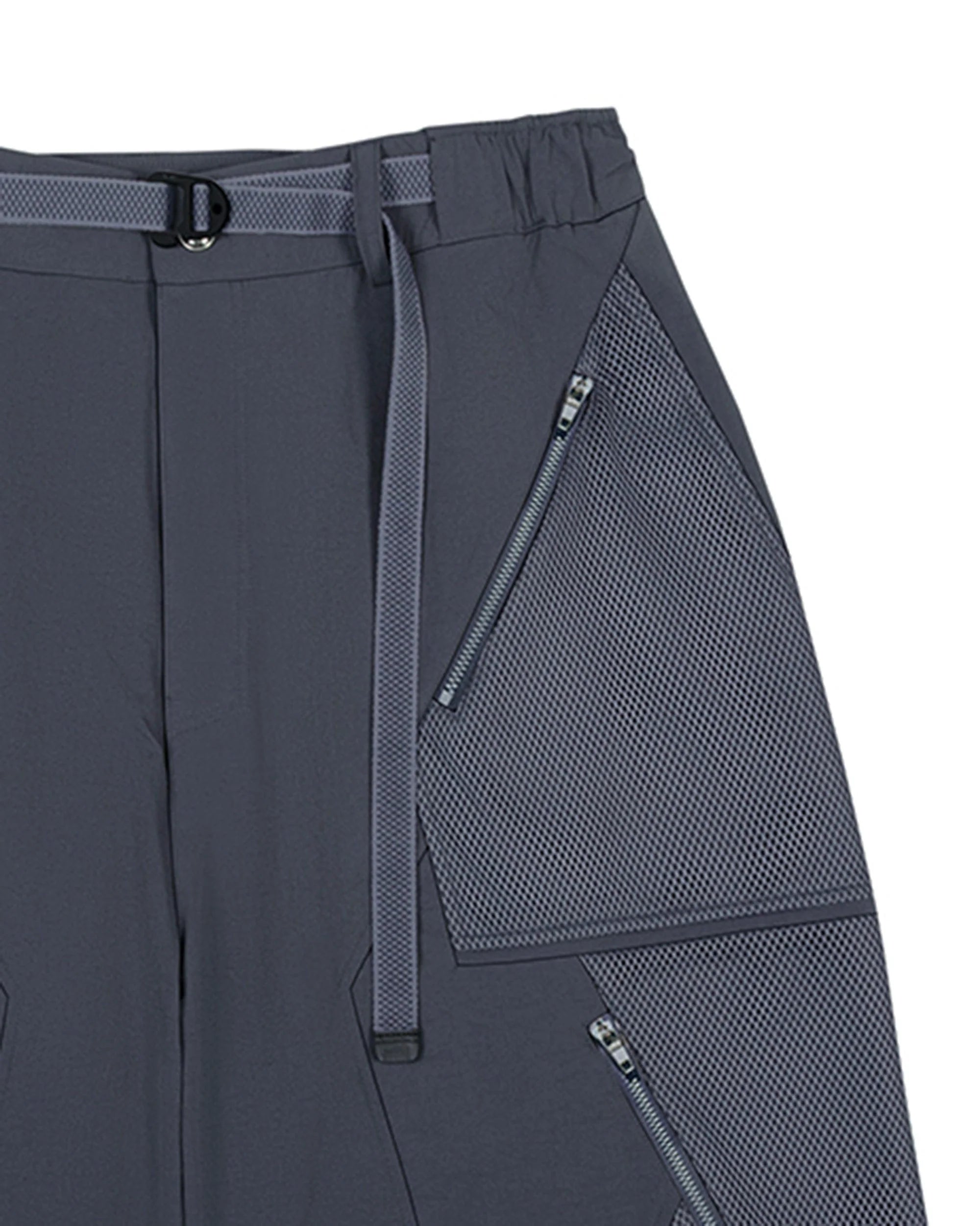XIPHEVIL Bellator Deconstructed Multi-Zipper Shorts Dark Grey