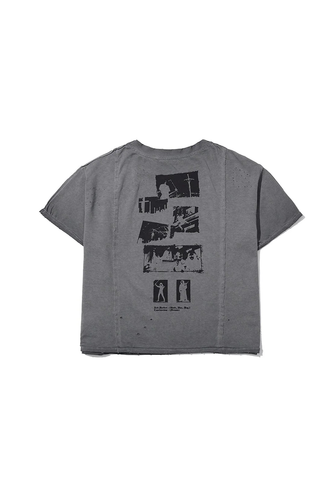 LUUUCAM A Mad Summer Night Dream Distressed Panel T-Shirt