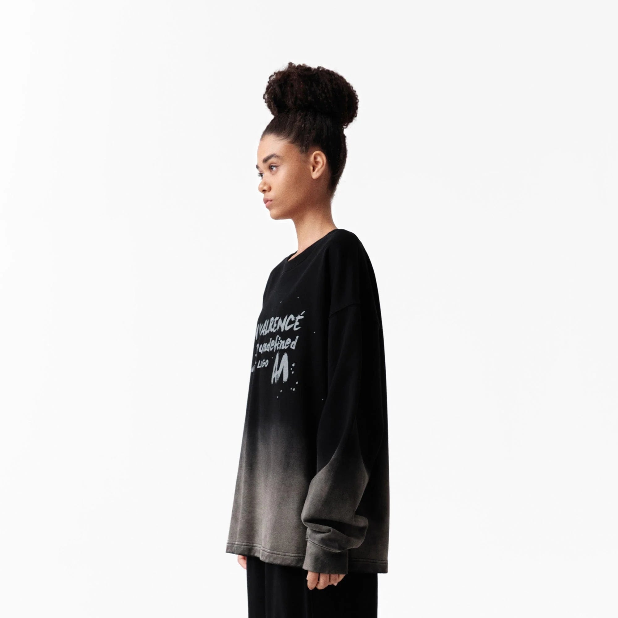 VANN VALRENCE Gradient Washed Oversized Sweatshirt