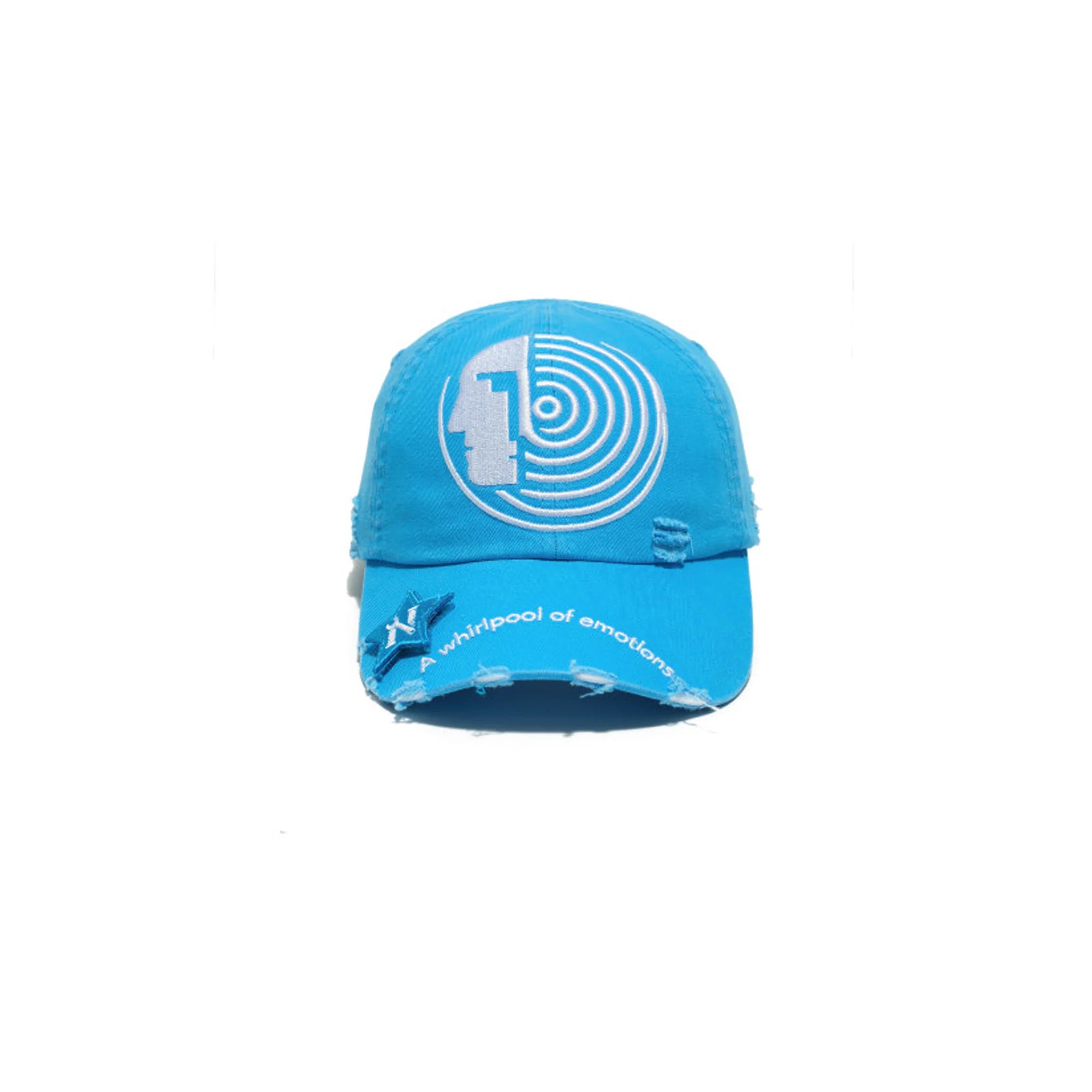 NOTHINGNESS WORLD Distressed Embroidered LOGO Dad Cap