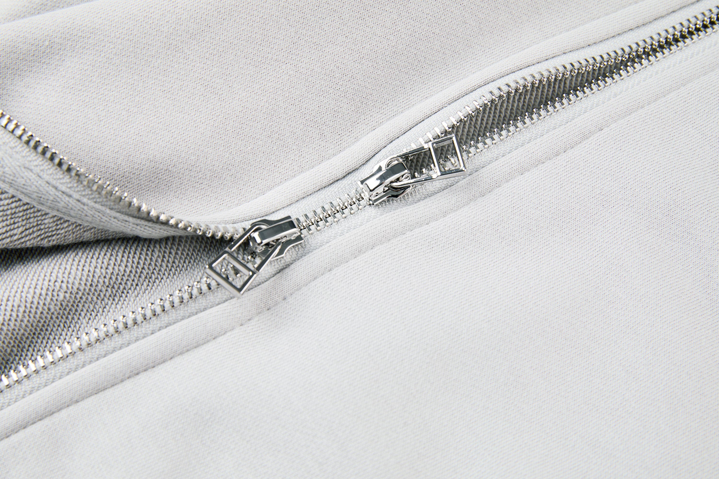 ORGANIC EMOTION Curved Panel Drawstring-Hem Zip-Up Hoodie