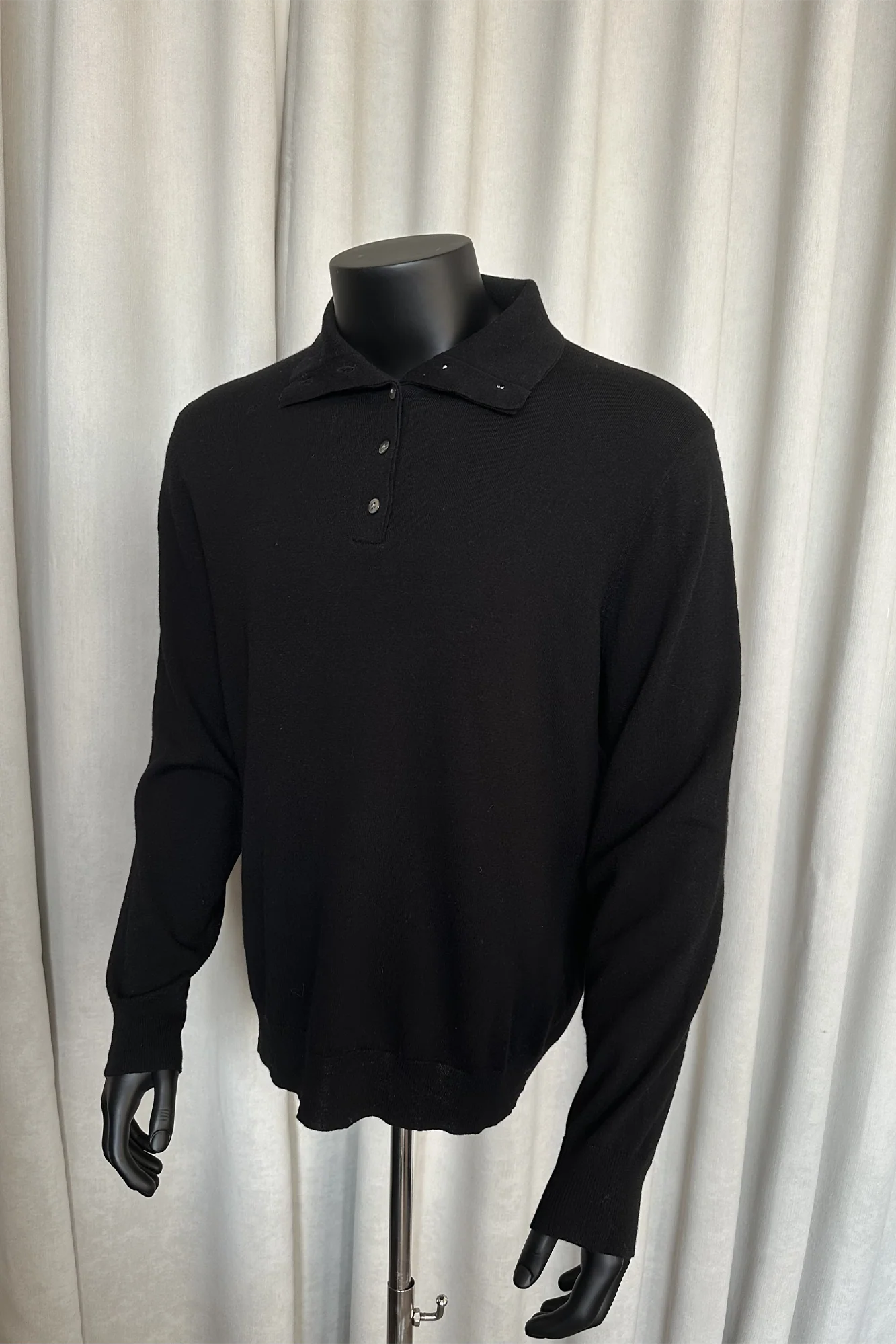 KREATE Double-Collar Wool-Blend Knit Polo