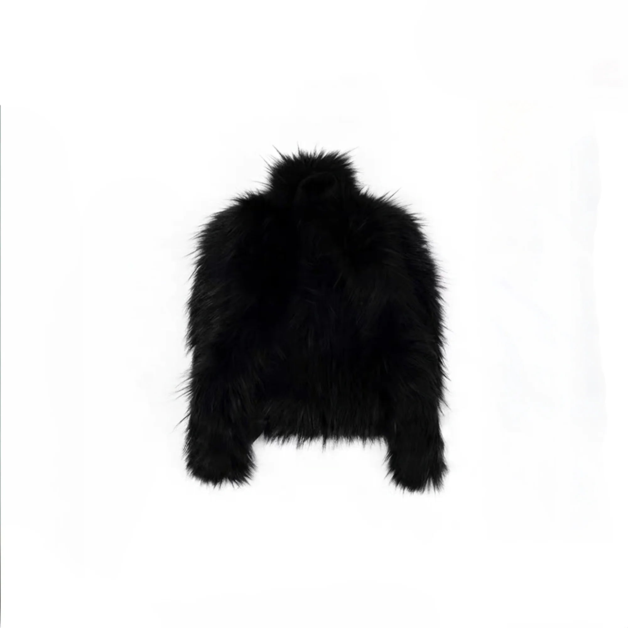 NOTHINGNESS WORLD Shaggy Faux Fur Graphic-Patch Backpack