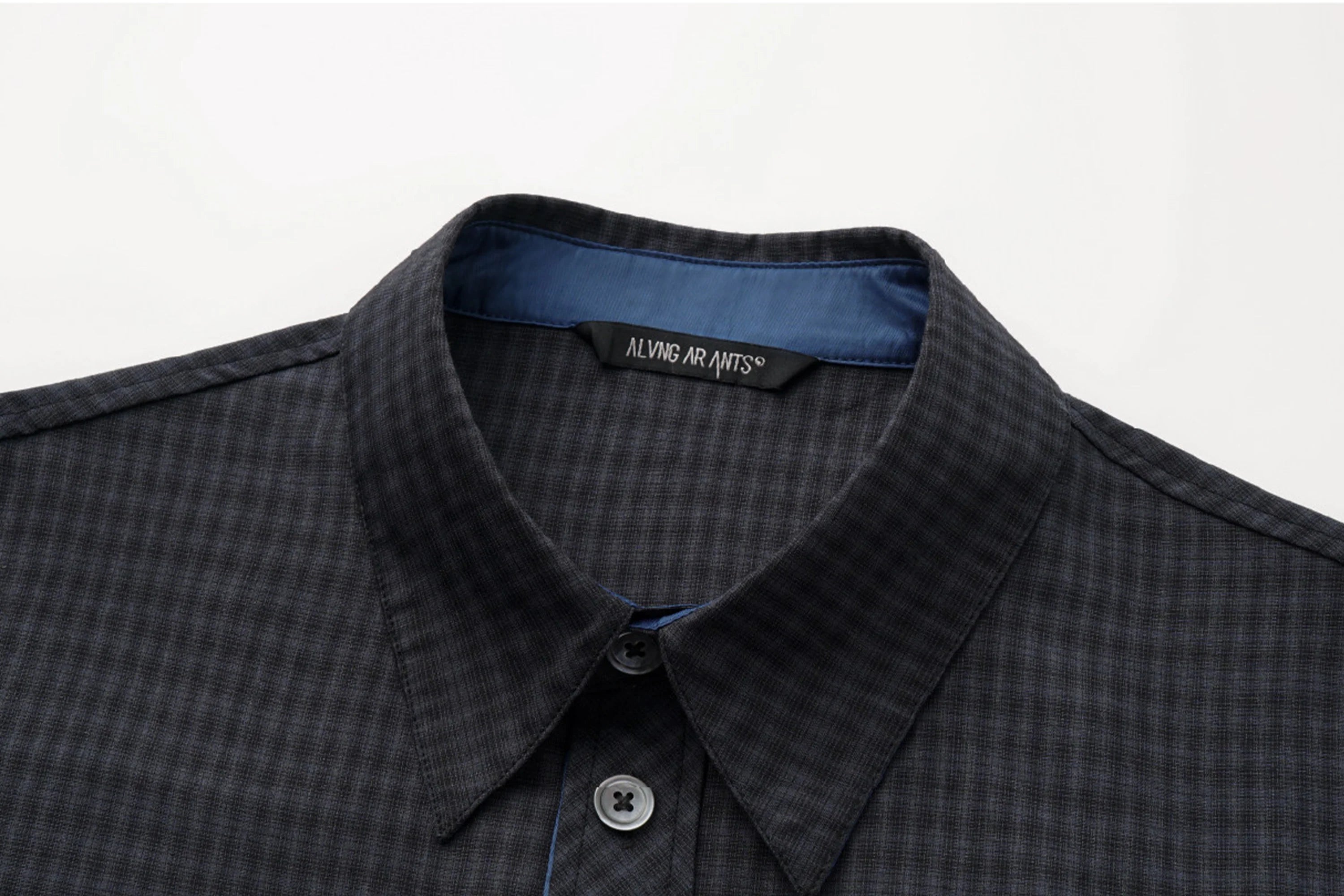 ALVNG AR ANTS Gloss Contrast Trim Check Shirt