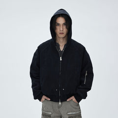 CATSSTAC Deconstructed Paneled Washed Hooded Jacket