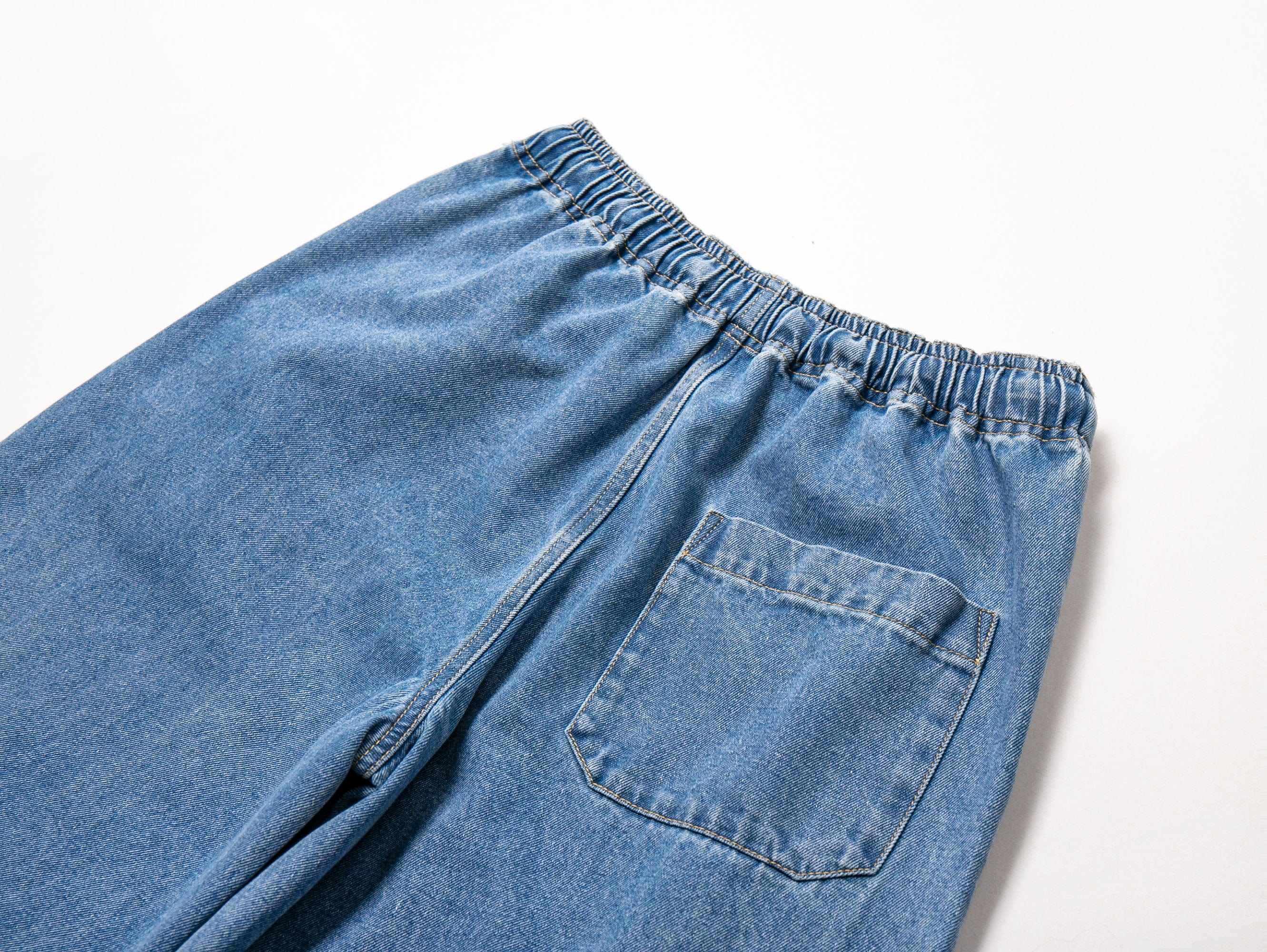 LEONSENSE Classical Tencel Drawstring Oversized Jeans