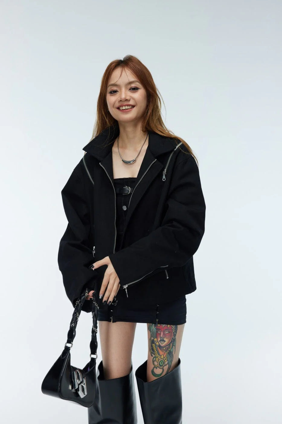 WHISTLEHUNTER Asymmetrical Zippers Jacket